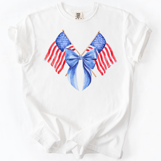 Patriotic Coquette Flags, America, USA, Fourth Of July, Comfort Colors T-Shirt