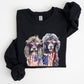 Patriotic Dogs, Hippie, Funny, 4th of July Sweatshirt