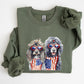 Patriotic Dogs, Hippie, Funny, 4th of July Sweatshirt