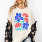 Patriotic Flowers, Red White Blue, America, USA, 4th of July Tshirt Comfort Colors T-Shirt