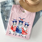 Patriotic Hippie Goats, Funny, Patriotic, 4th of July Tshirt Comfort Colors T-Shirt
