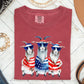 Patriotic Hippie Goats, Funny, Patriotic, 4th of July Tshirt Comfort Colors T-Shirt