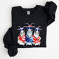 Patriotic Hippie Goats, Funny, 4th of July Sweatshirt