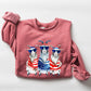 Patriotic Hippie Goats, Funny, 4th of July Sweatshirt