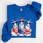 Patriotic Hippie Goats, Funny, 4th of July Sweatshirt