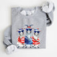 Patriotic Hippie Goats, Funny, 4th of July Sweatshirt