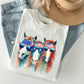 Patriotic Horses, Hippie Funny, Patriotic 4th of July Tshirt Comfort Colors T-Shirt
