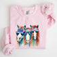 Patriotic Horses, Hippie, Funny, 4th of July Sweatshirt