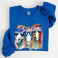 Patriotic Horses, Hippie, Funny, 4th of July Sweatshirt