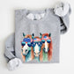 Patriotic Horses, Hippie, Funny, 4th of July Sweatshirt