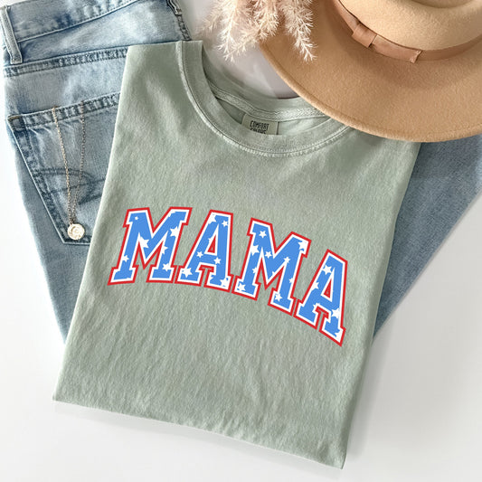 Patriotic Mama, Stars and Stripes, 4th of July Tshirt Comfort Colors T-Shirt