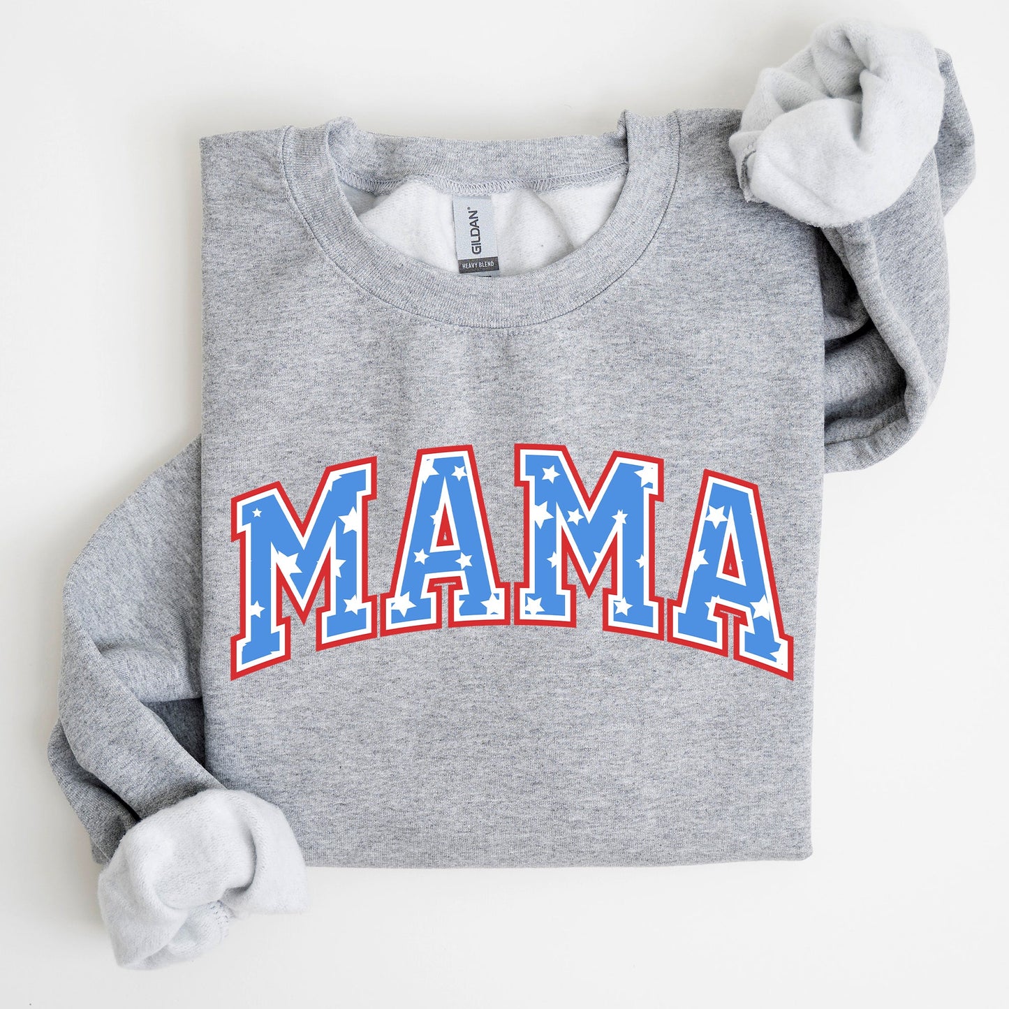 Patriotic Mama, Stars and Stripes, 4th of July Sweatshirt