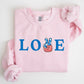 Peace, Love, America, Retro, 4th of July Sweatshirt
