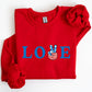 Peace, Love, America, Retro, 4th of July Sweatshirt