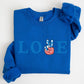 Peace, Love, America, Retro, 4th of July Sweatshirt