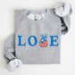 Peace, Love, America, Retro, 4th of July Sweatshirt