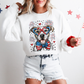 Pitbull Terrier Patriotic Dog, USA, America, Pet Lover, 4th of July Sweatshirt