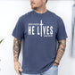 Plot Twist, He Lives, Christian, Jesus, Gospel, Faith, Saved Tshirt Comfort Colors T-Shirt