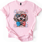Poodle Patriotic Dog, USA, America, Pet Lover, 4th of July, Soft Style T-Shirt