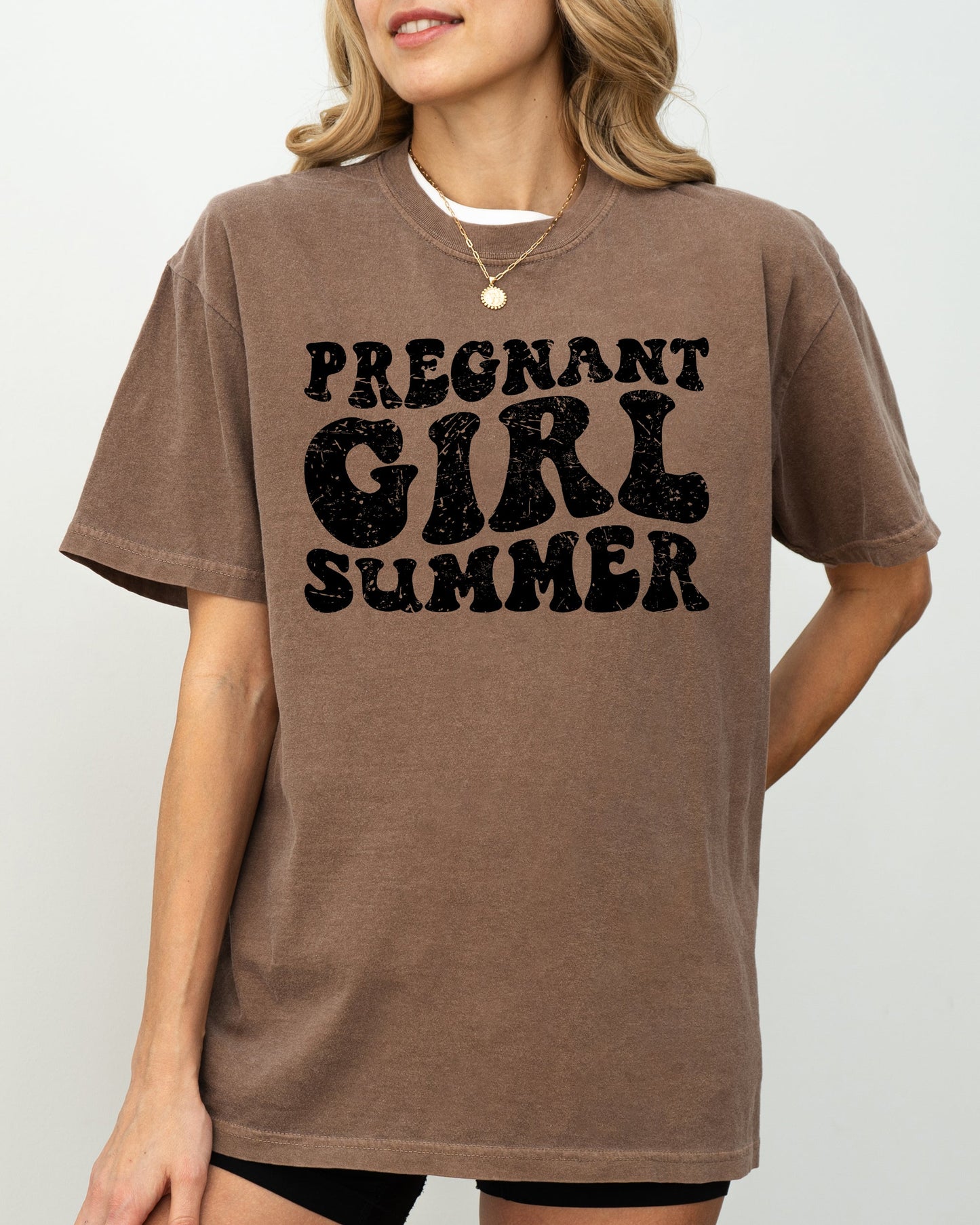 Pregnant Girl Summer, Mom to Be Shirt, Baby Announcement, Pregnancy Reveal, Baby Shower Gift, Funny Gift for New Mom Shirt Comfort Colors T-Shirt