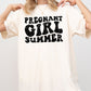 Pregnant Girl Summer, Mom to Be Shirt, Baby Announcement, Pregnancy Reveal, Baby Shower Gift, Funny Gift for New Mom Shirt Comfort Colors T-Shirt
