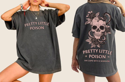 Pretty Little Poison, She Came With A Warning, Country Song, Concert, Western, Tshirt Comfort Colors T-Shirt