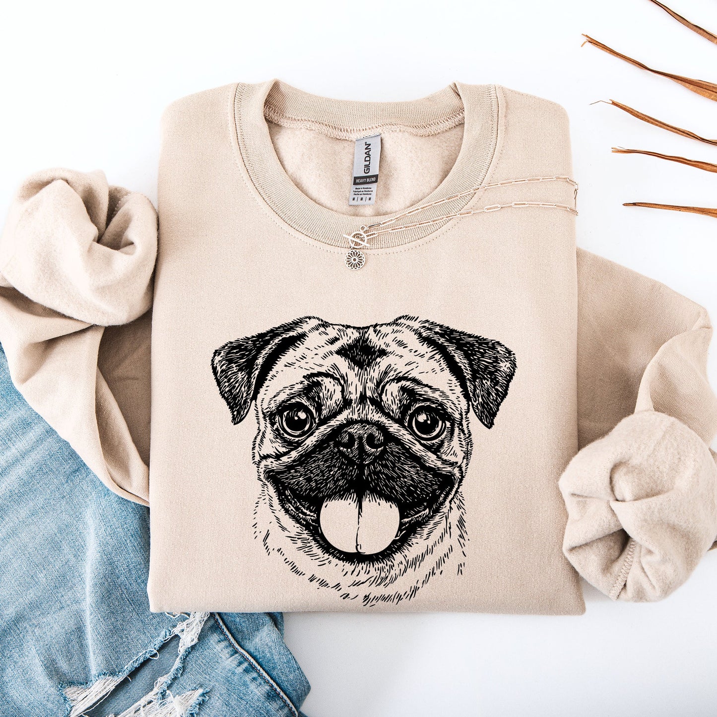Pug, Dog Lover Apparel, Pet, Dog Breed, Cute Sweatshirt