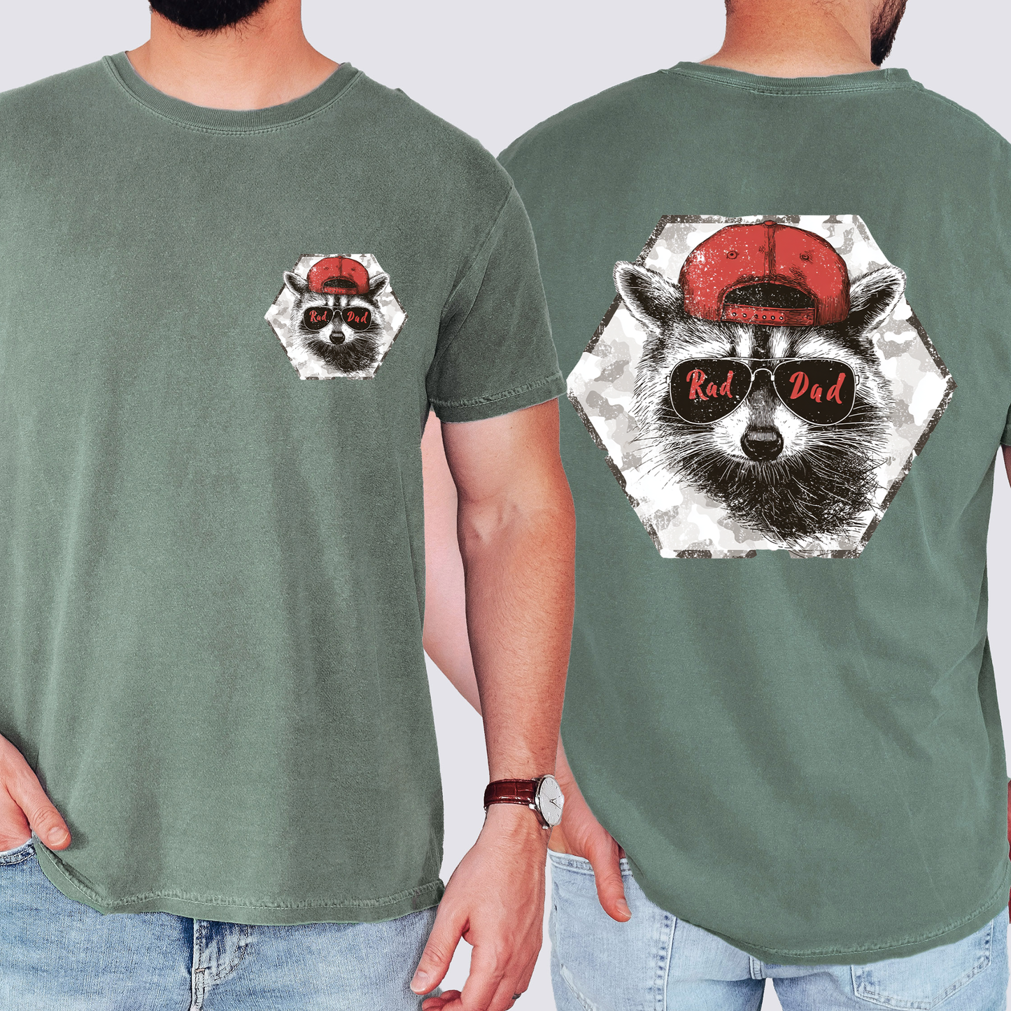 Rad Dad, Raccoon, Father's Day, Husband, Guy Gift, Brother, Comfort Colors T-Shirt