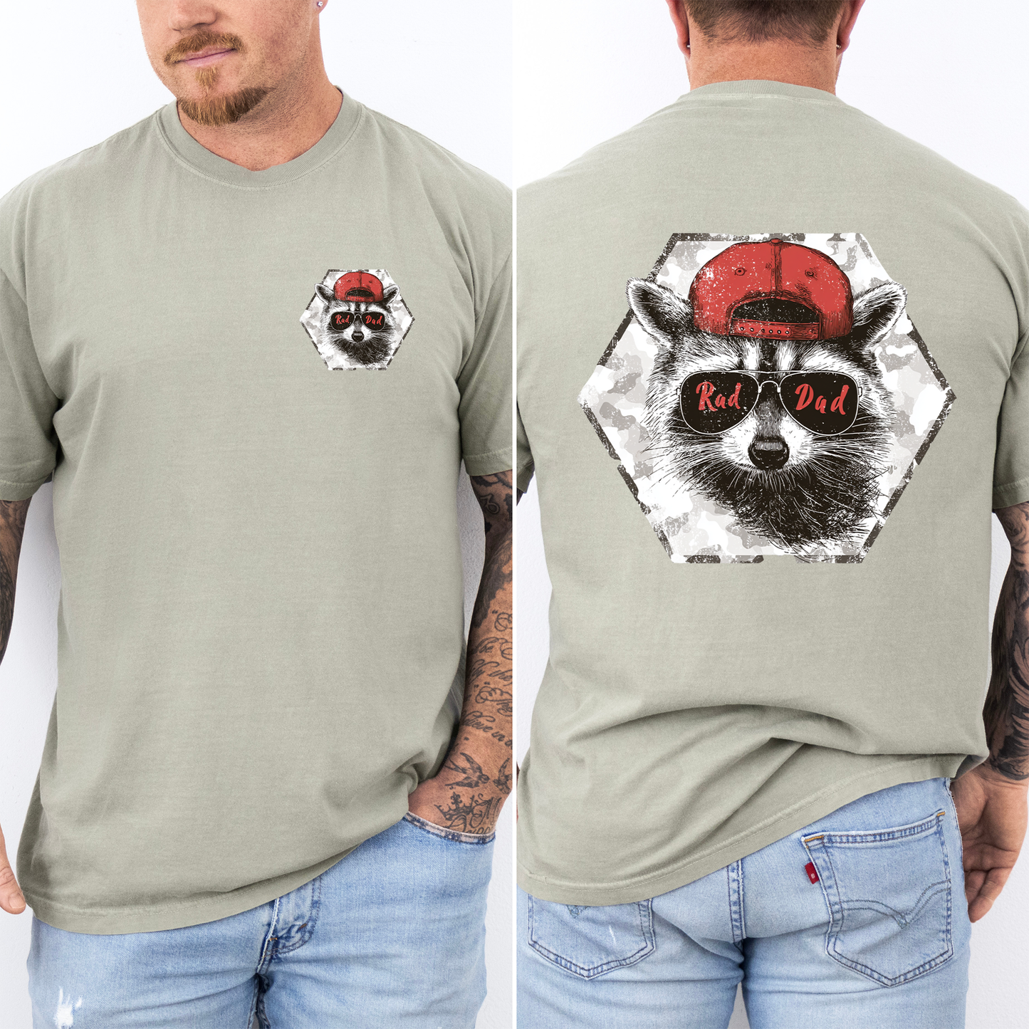 Rad Dad, Raccoon, Father's Day, Husband, Guy Gift, Brother, Comfort Colors T-Shirt