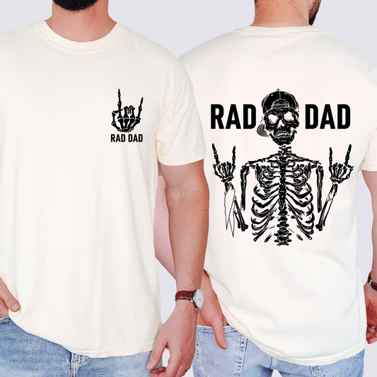 Rad Dad, Skeleton, Father's Day, Husband, Guy Gift, Brother, Comfort Colors T-Shirt