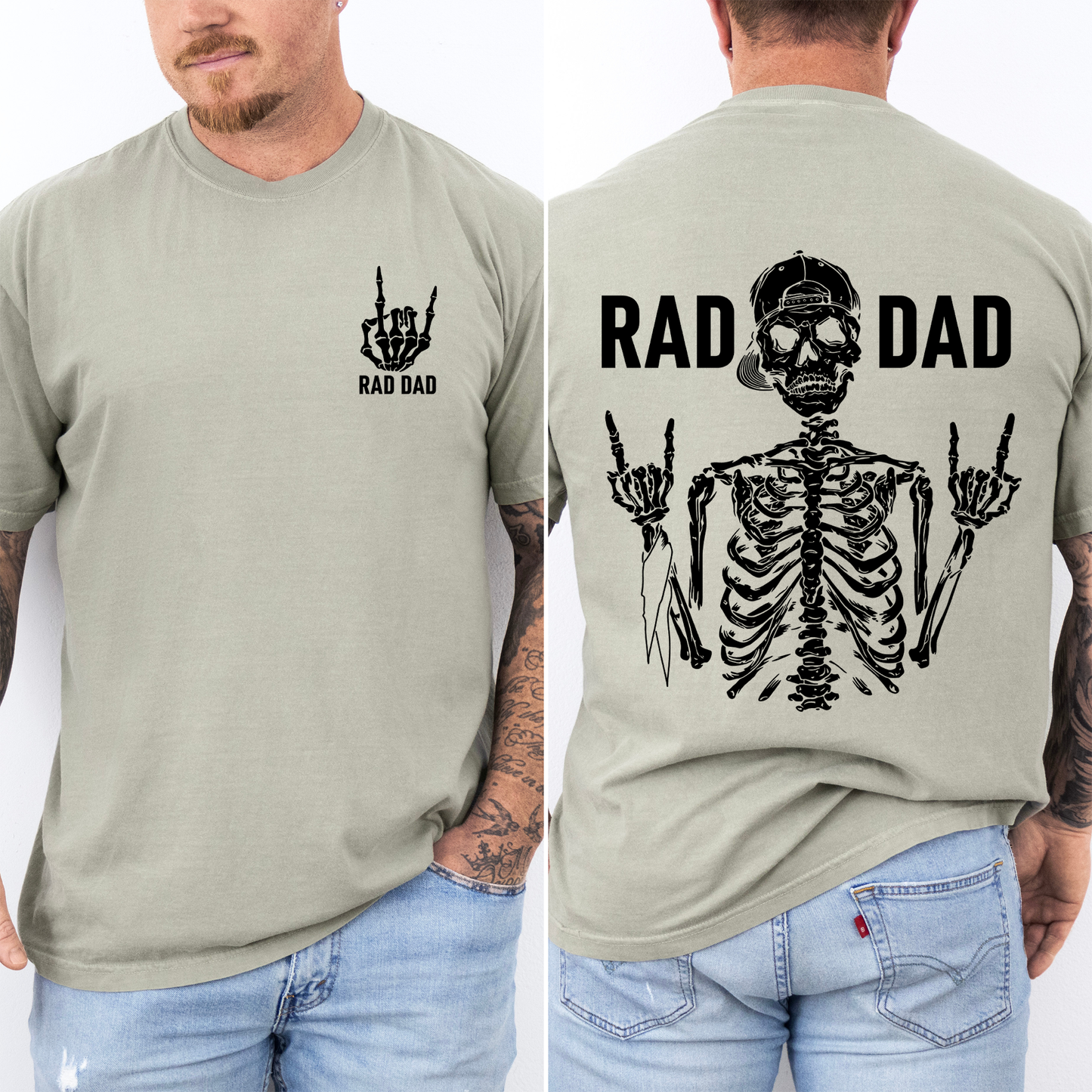 Rad Dad, Skeleton, Father's Day, Husband, Guy Gift, Brother, Comfort Colors T-Shirt