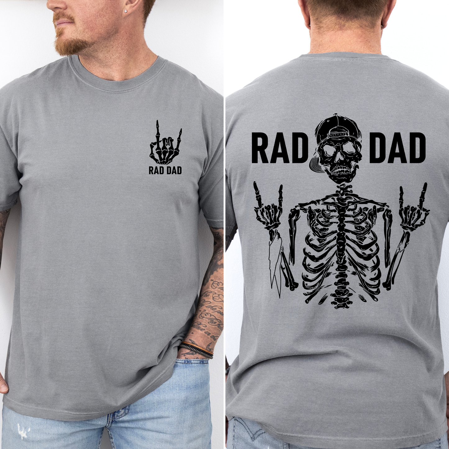 Rad Dad, Skeleton, Father's Day, Husband, Guy Gift, Brother, Comfort Colors T-Shirt
