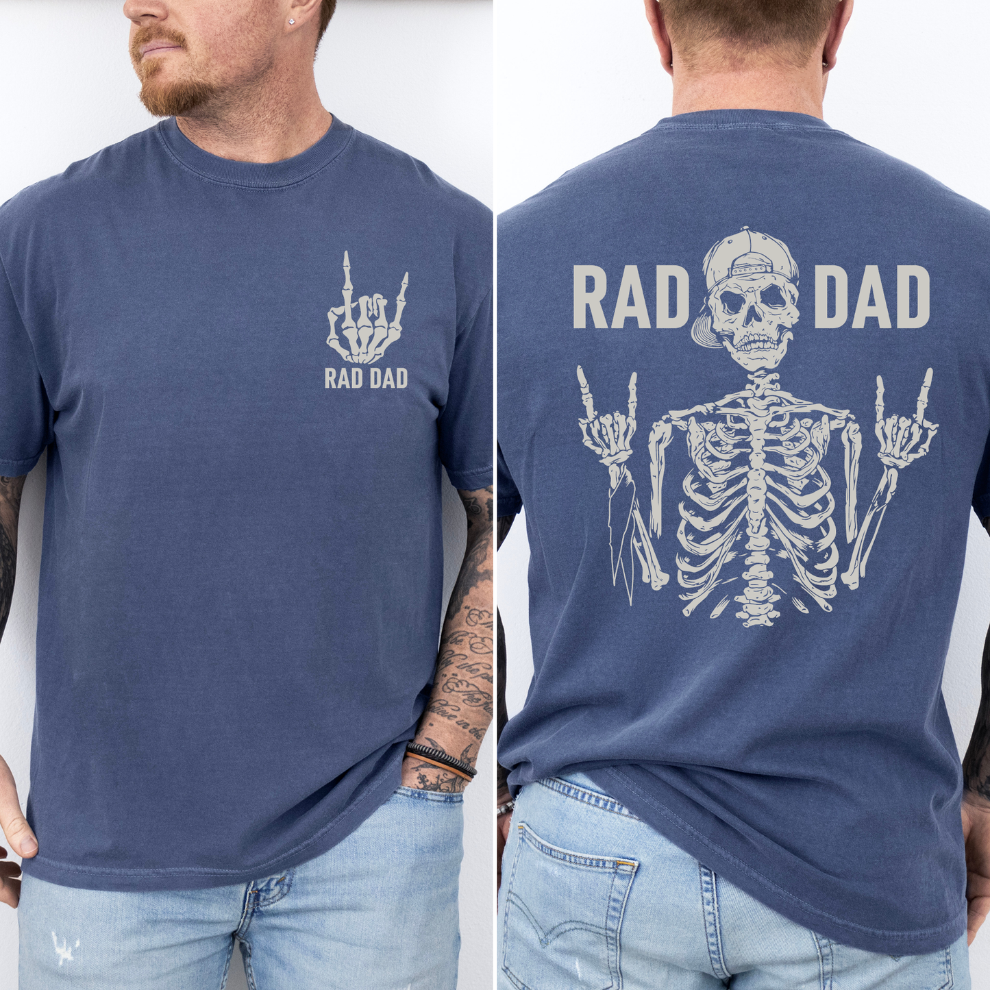 Rad Dad, Skeleton, Father's Day, Husband, Guy Gift, Brother, Comfort Colors T-Shirt