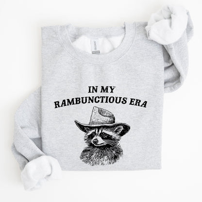 Rambunctious Era, Raccoon, Meme, Aesthetic, Funny Sweatshirt