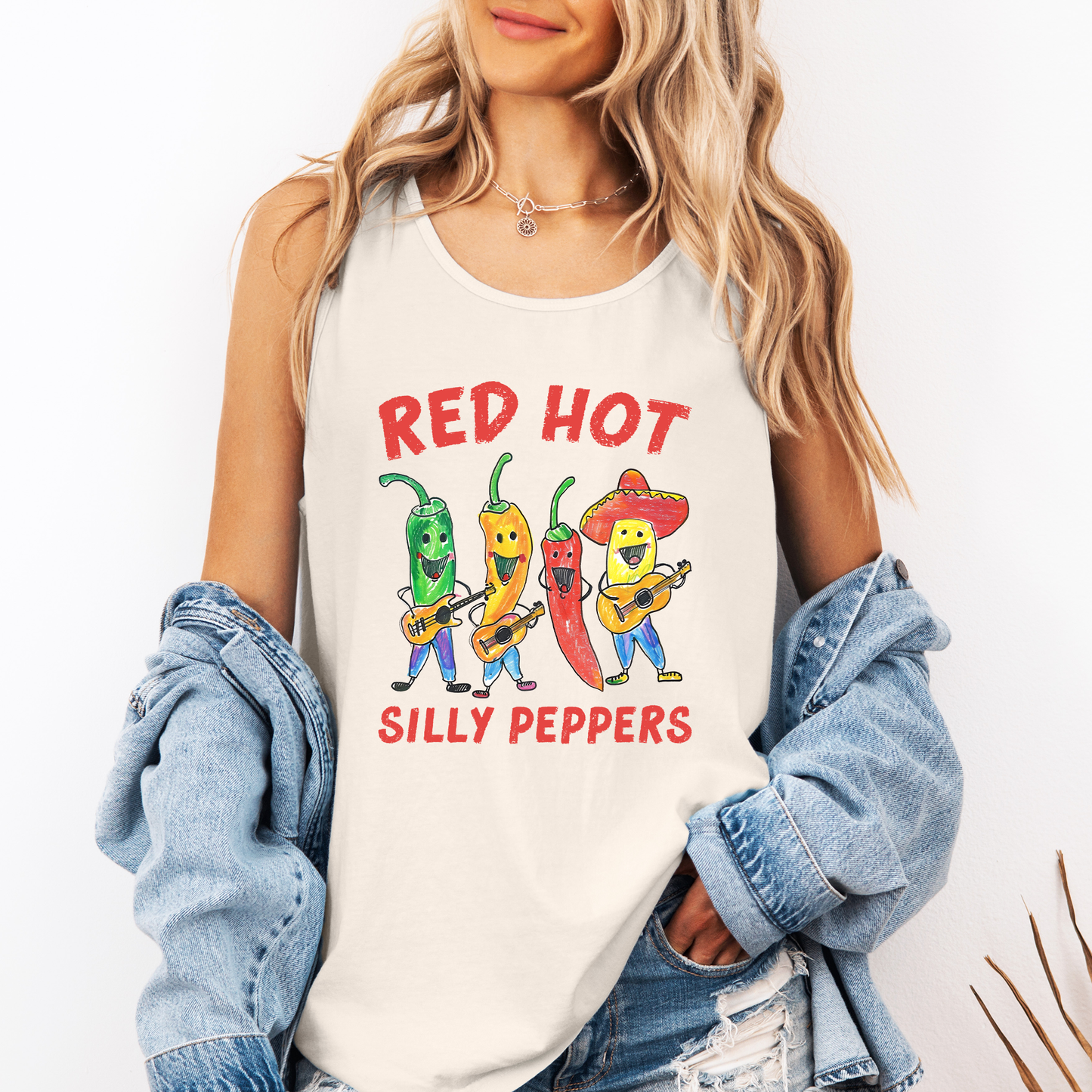 Red Hot Silly Peppers, Funny, Music Comfort Colors Tank Top