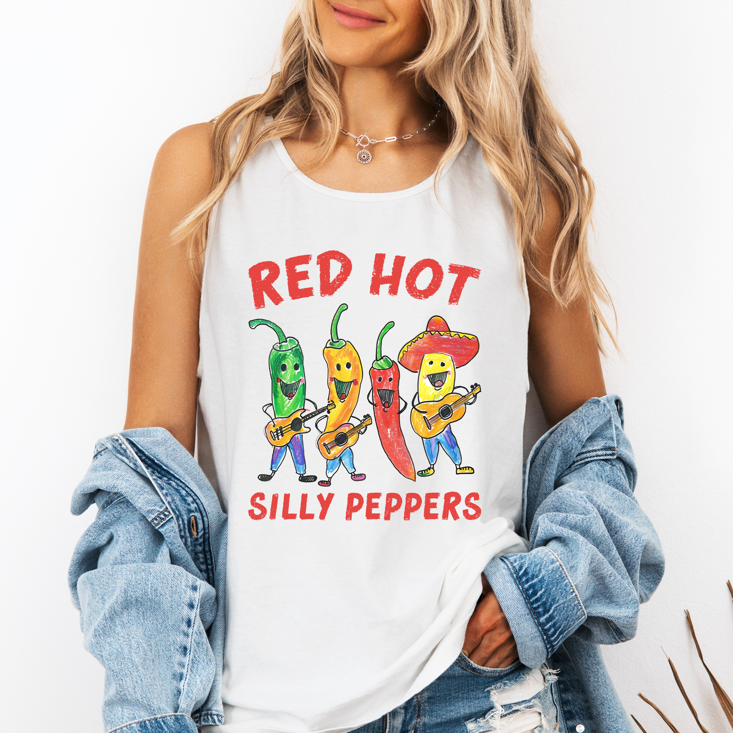 Red Hot Silly Peppers, Funny, Music Comfort Colors Tank Top