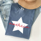Retro America Star, Red White Blue, 4th of July Tshirt Comfort Colors T-Shirt