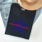 Retro America Star, Red White Blue, Patriotic, Tshirt Comfort Colors T-Shirt