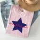 Retro America Star, Red White Blue, Patriotic, Tshirt Comfort Colors T-Shirt