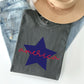 Retro America Star, Red White Blue, Patriotic, Tshirt Comfort Colors T-Shirt