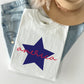 Retro America Star, Red White Blue, Patriotic, Tshirt Comfort Colors T-Shirt