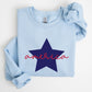 Retro America Star, Red White Blue 4th of July Sweatshirt
