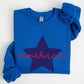 Retro America Star, Red White Blue 4th of July Sweatshirt