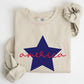 Retro America Star, Red White Blue 4th of July Sweatshirt