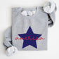 Retro America Star, Red White Blue 4th of July Sweatshirt
