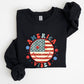 Retro America Vibes, Patriotic, 4th of July Sweatshirt