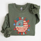 Retro America Vibes, Patriotic, 4th of July Sweatshirt