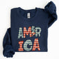 Retro America, Patriotic, 4th of July Sweatshirt