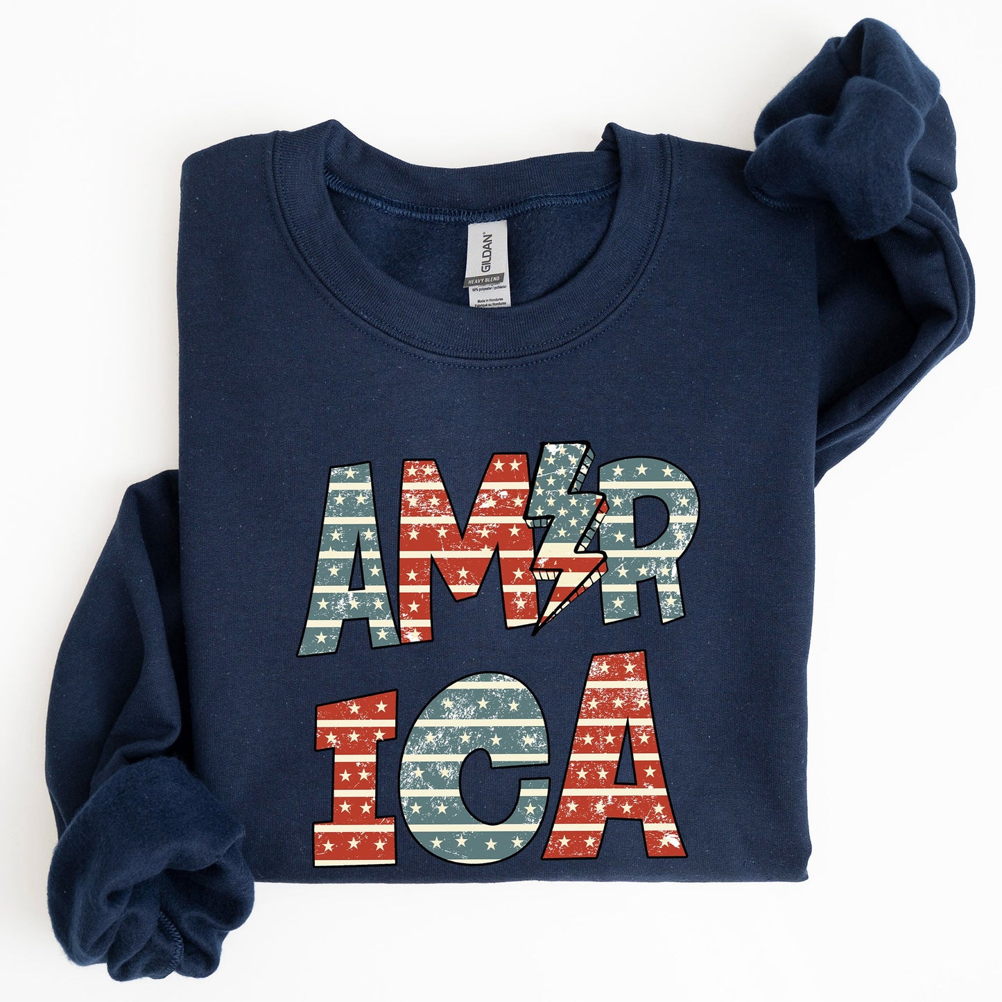 Retro America, Patriotic, 4th of July Sweatshirt