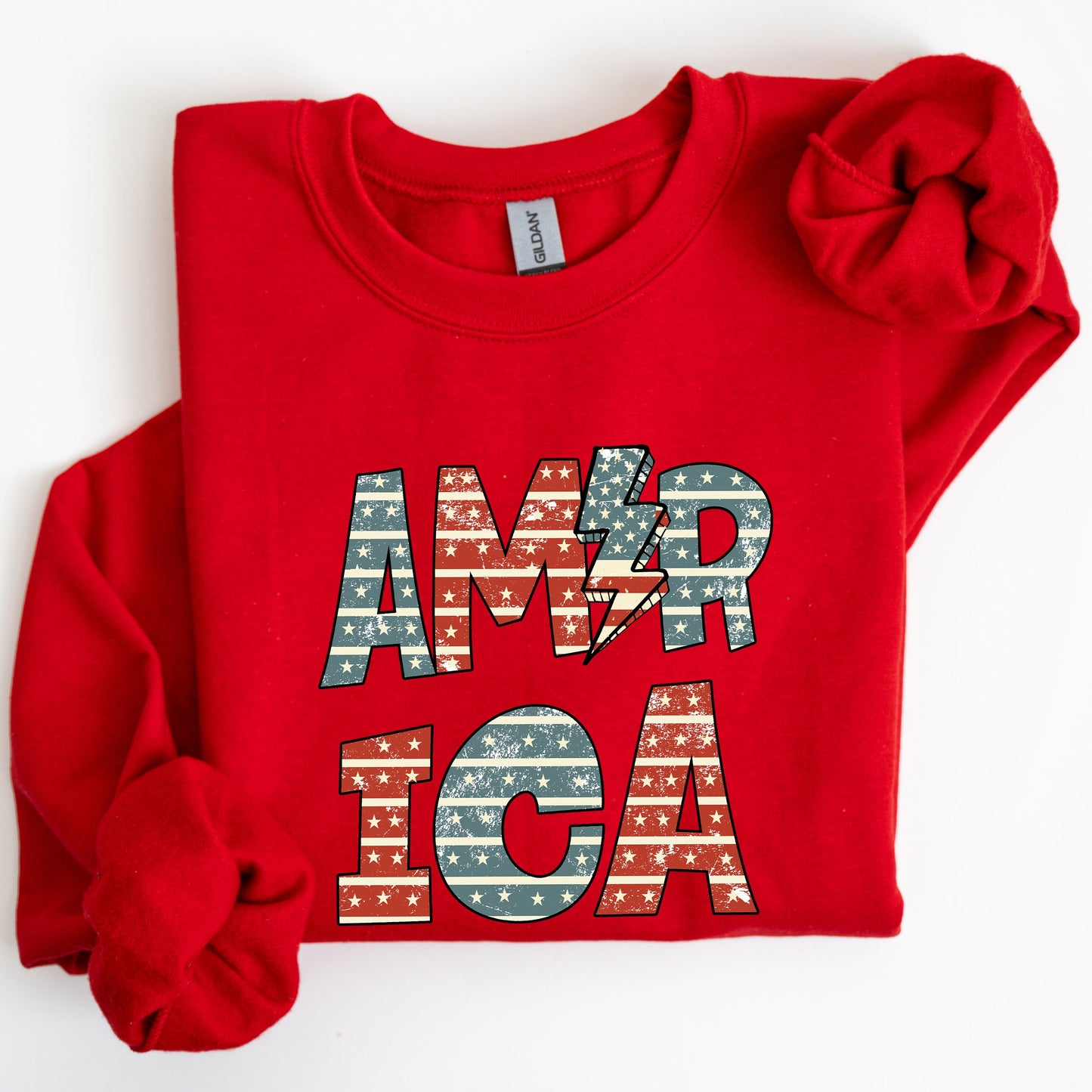 Retro America, Patriotic, 4th of July Sweatshirt